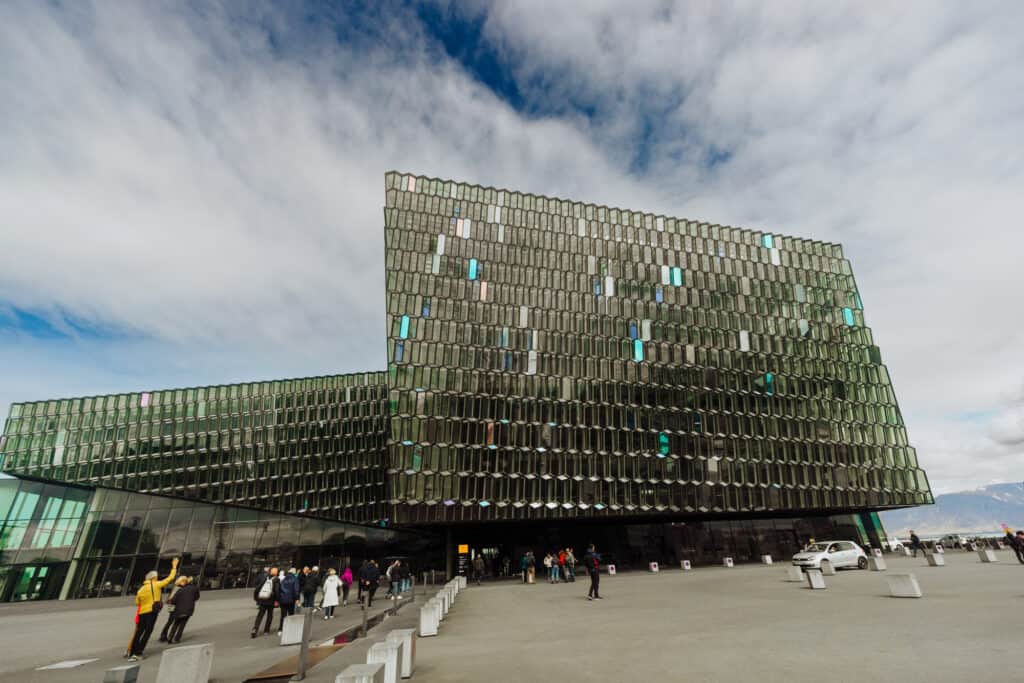 Harpa Concert Hall is a unique modern structure and a must-see photo stop in Reykjavik.