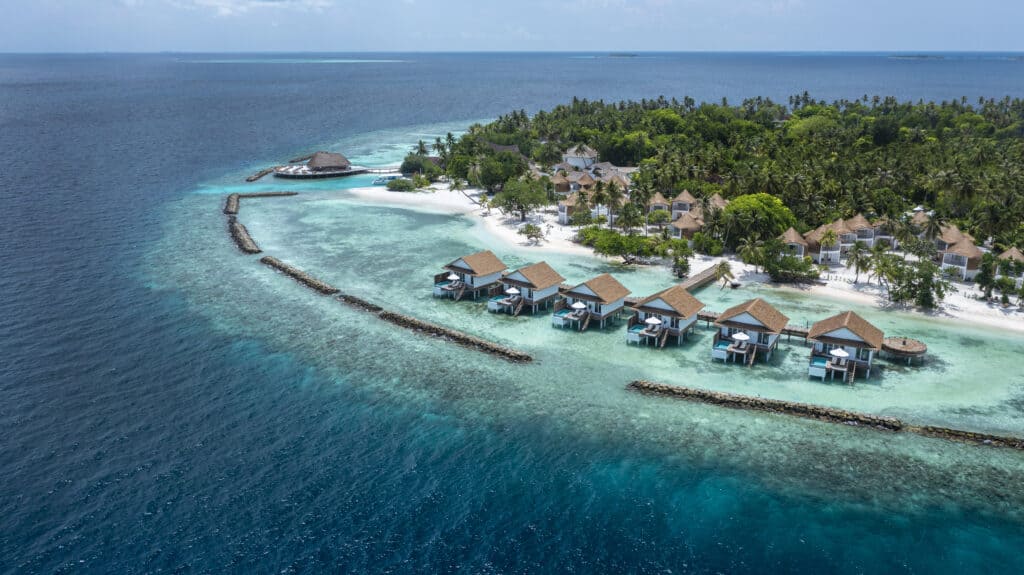 Aerial view of bandos maldives resort