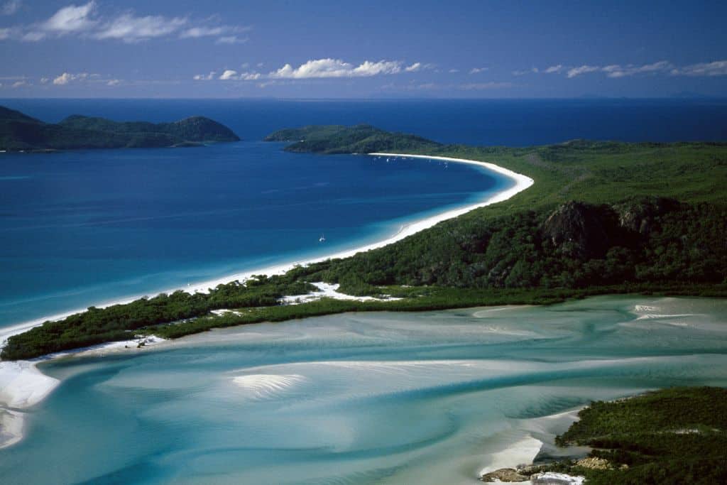 Aerial view of Whitsunday Islands, Australia