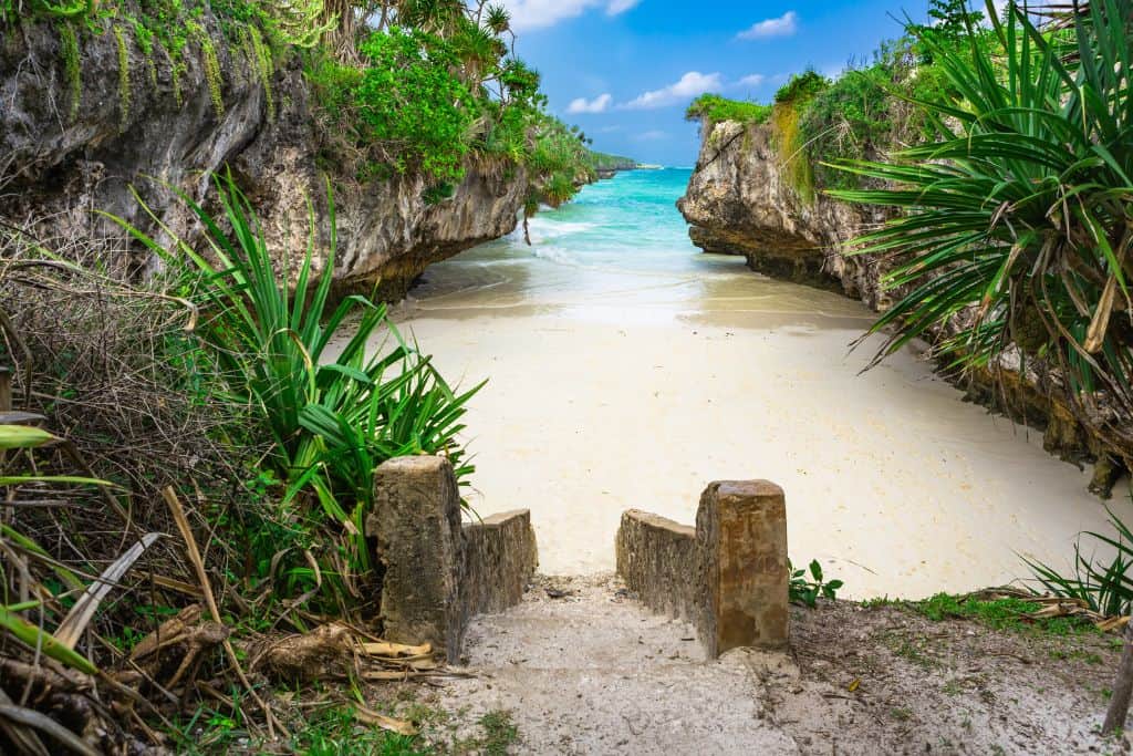 hidden beach in Zanzibar, Tanzania
