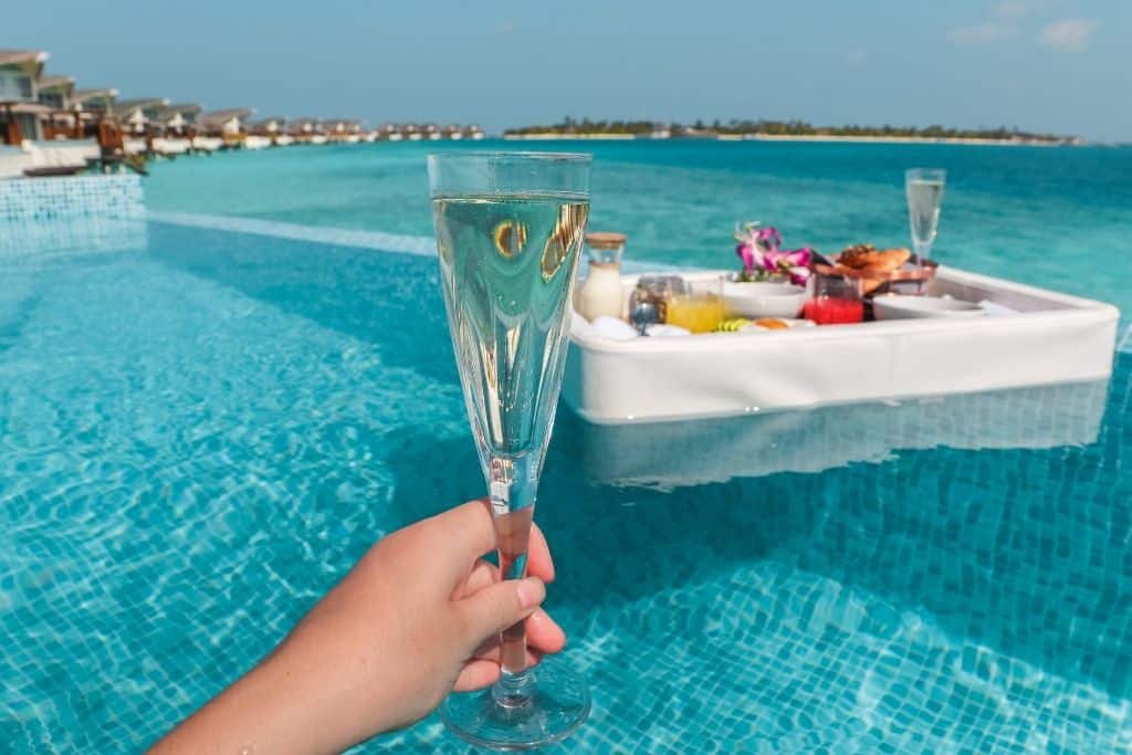 Meal in the maldives
