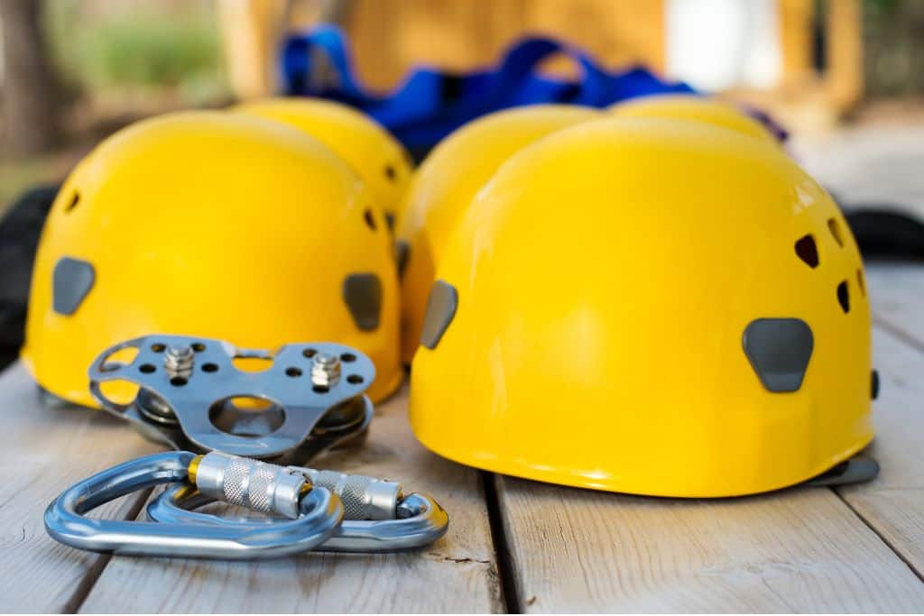 Helmets for ziplining in Hawaii