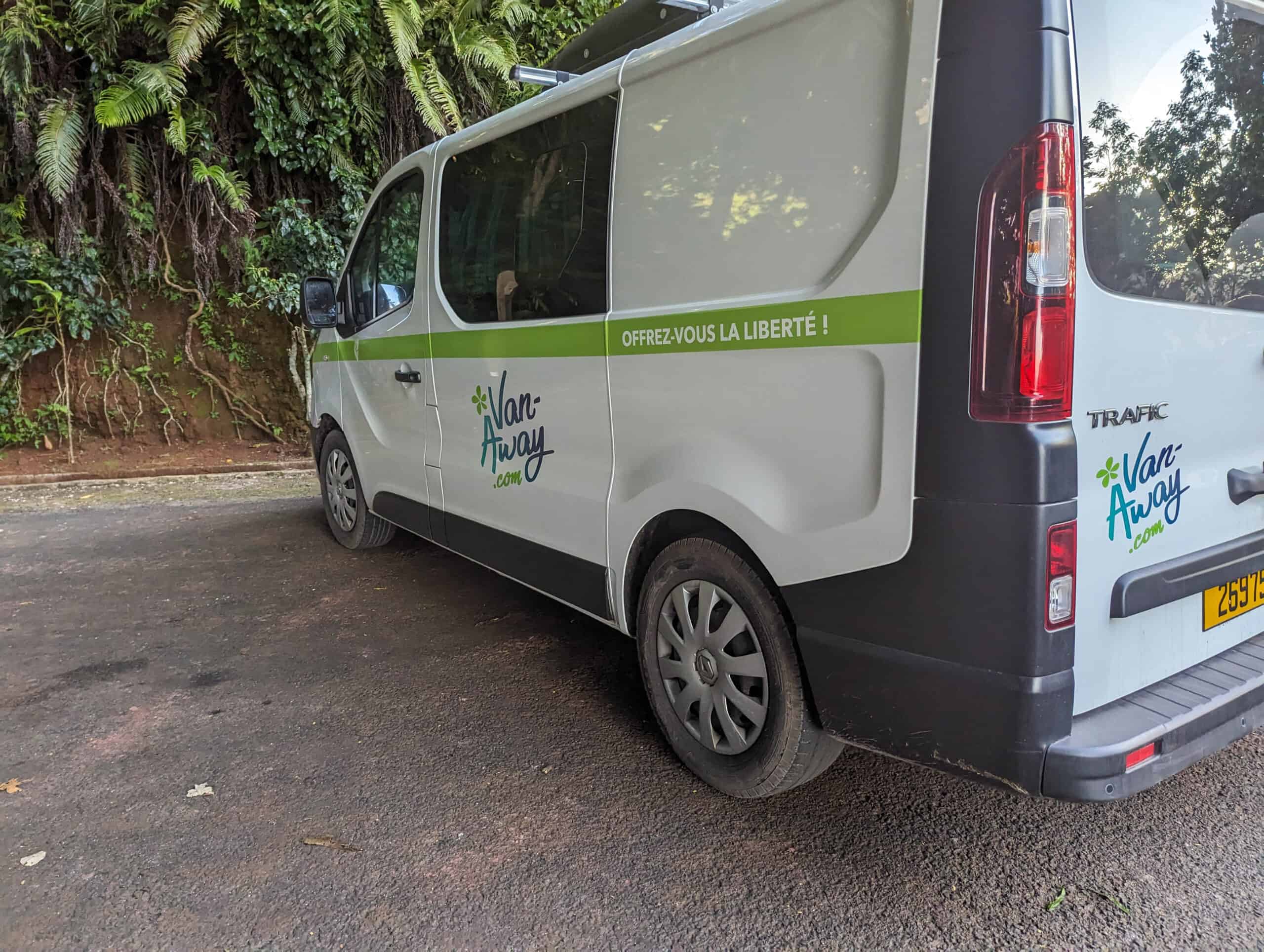 A Van-Away campervan in Moorea parked in Moorea.