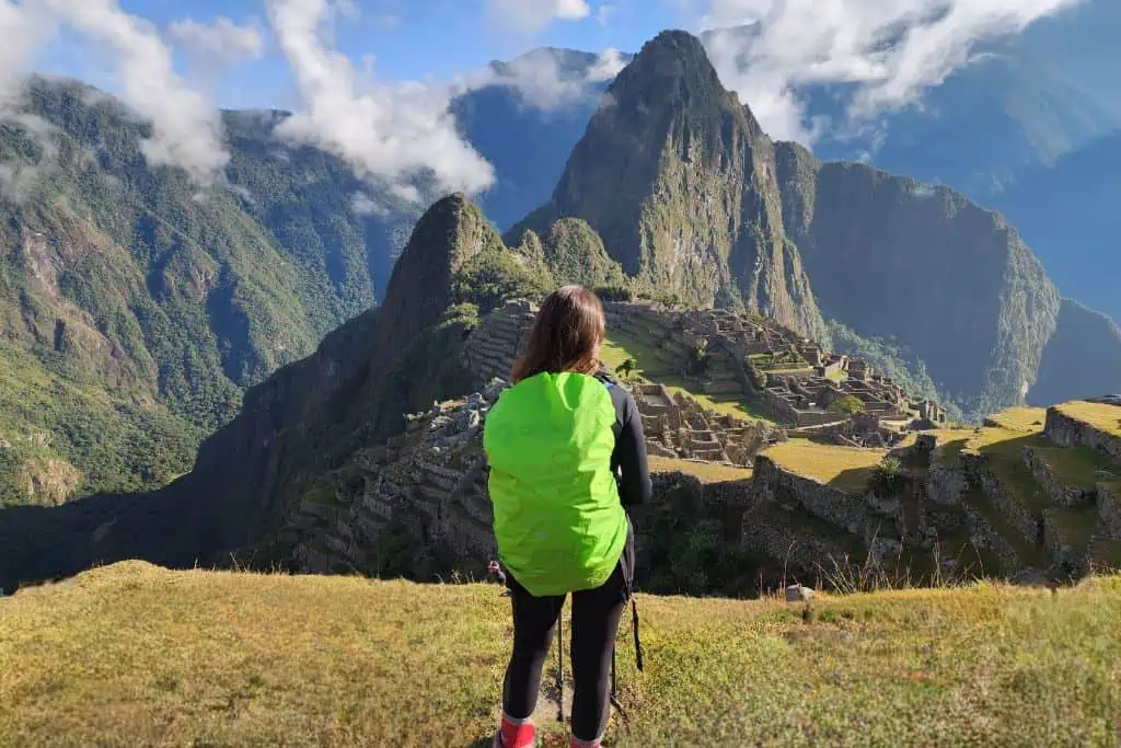 Emily staring at Machu Picchu in Peru