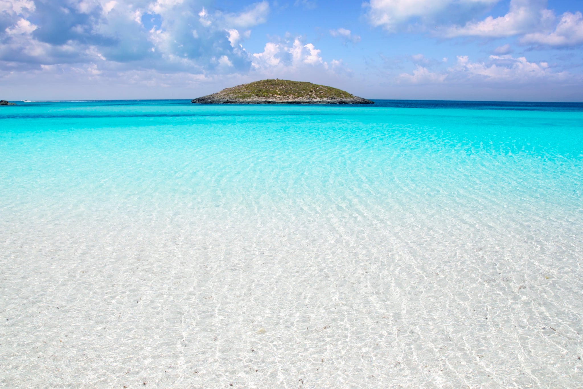 White sand and turquoise water at Illetes Beach, Formentera