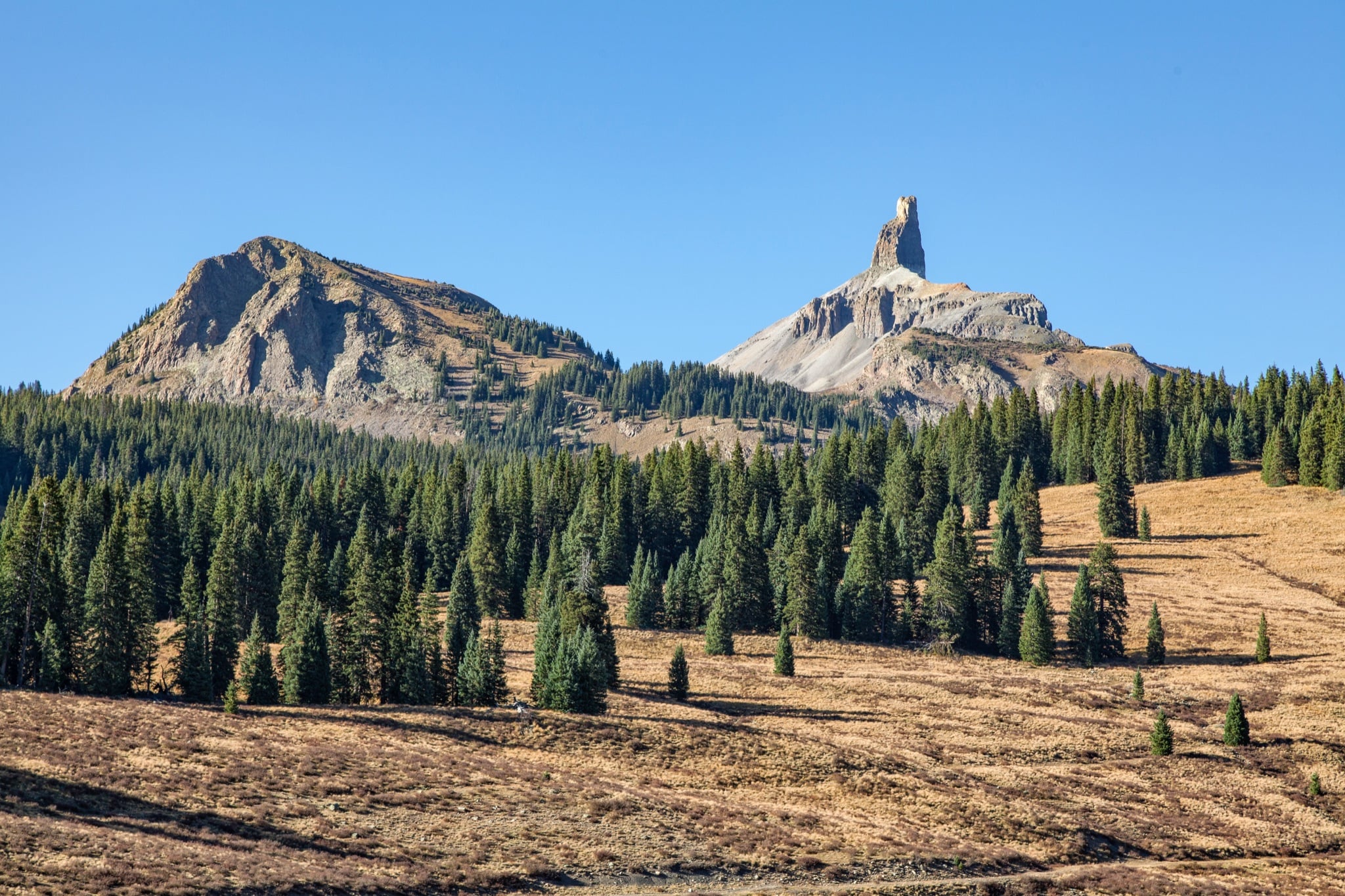 Lizard Head Peak above the meadows at Lizard Head Pass near Rico, Colorado